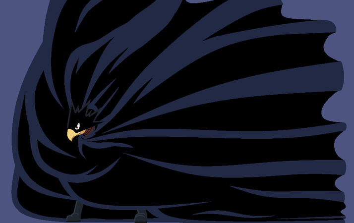 Fumikage Tokoyami gigantic cape